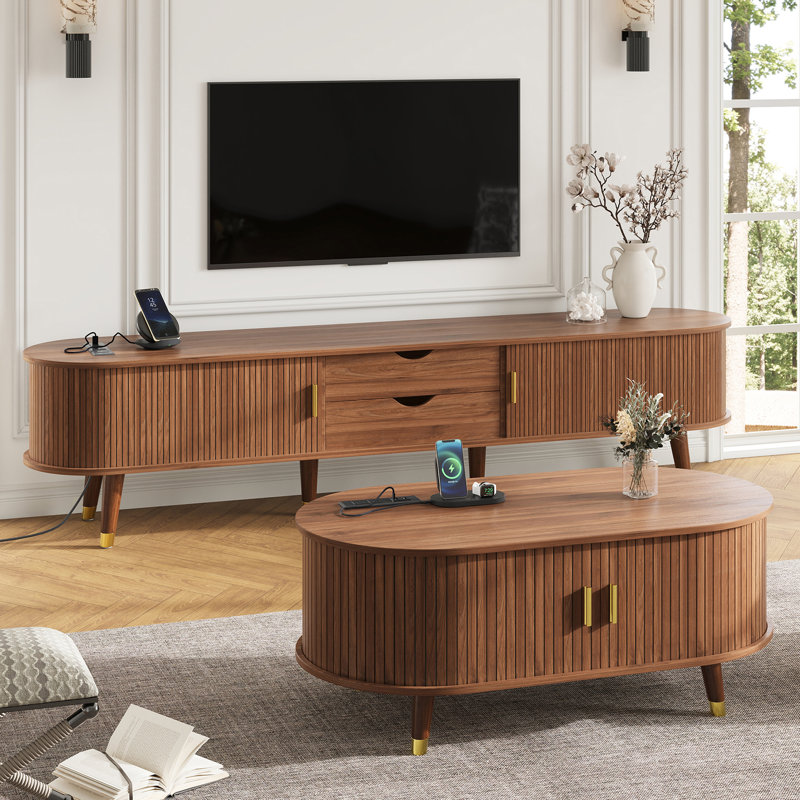 2 - Piece Living Room Table Set, Blue