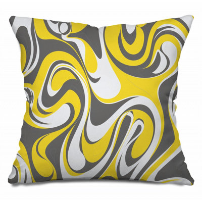  Abstract Cotton Blend Reversible Throw Pillow
