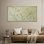 «Soft Green Meadow Wildflowers Minimal Botanical Design», reproduction d'art sur toile encadrée