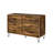 Hestia 6 Drawers  Dresser, Walnut Finish