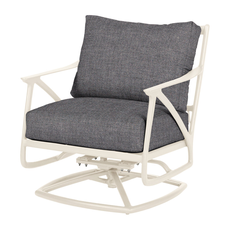 Amari Outdoor Rocker Chair, Cast Slate Sunbrella® Plainweave, Carbon