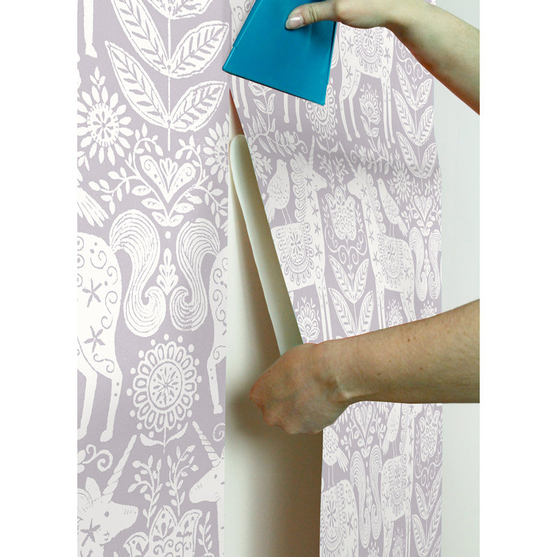 Aason 18' L x 20.5" W Peel and Stick Wallpaper Roll, Grey