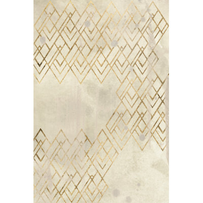 " Deco Pattern In Cream IV " by June Erica Vess