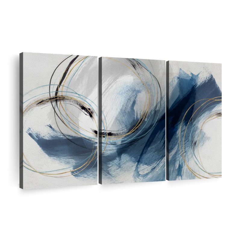 Detour On Canvas 3 Pieces Set, 36" H x 57" W x 1.25" D