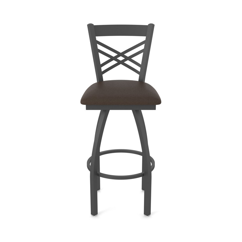 XL 820 Catalina Stool, Pewter, Fabric-Graph Cork, Counter Stool (25” Seat Height)