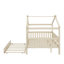 Full size wooden house bed with trundle-1443605072