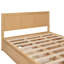 Lit plateforme double en bois avec rangement sous le lit et 2 tiroirs, couleur bois naturel pour une meilleure efficacité