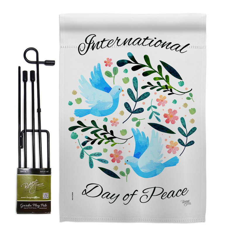 Double Sided 18.5'' H x 13'' W Polyester Flag Set