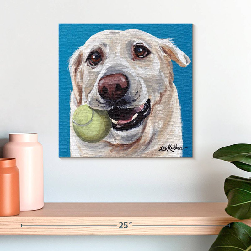 Brampt Yellow Lab Ball, 16'' H x 16'' W