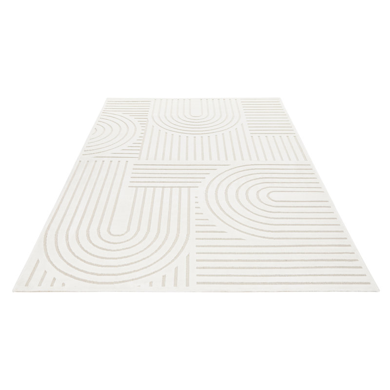 Andressa Solid Colour Ivory Area Rug, Rectangle 240 x 330cm