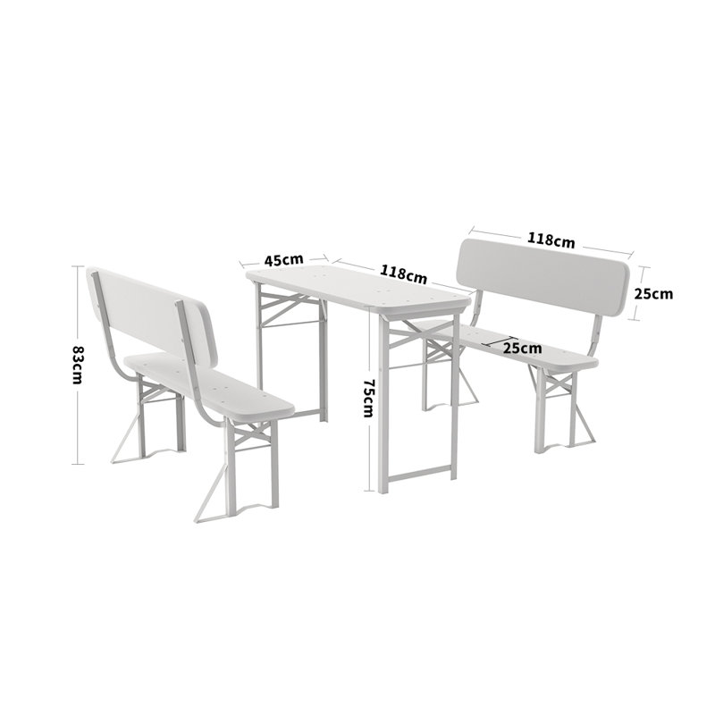 Havensville 4 - Person Metal Patio Dining Set with Rectangular Table