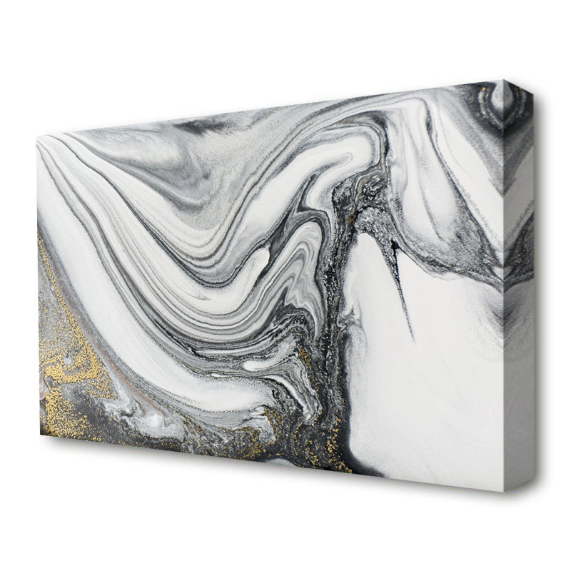 Swirl Of Stone Abstract - Wrapped Canvas Print, 66cm H x 101.6cm W x 1cm D