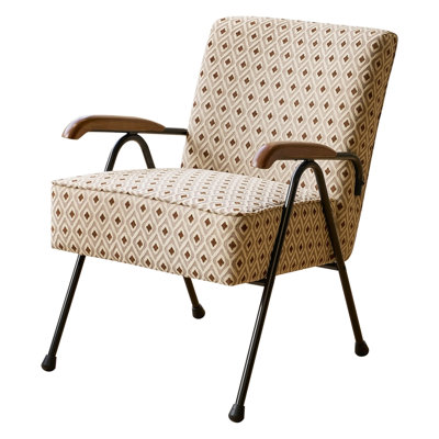Pattern Colorful Fabric Armchair by Corrigan Studio