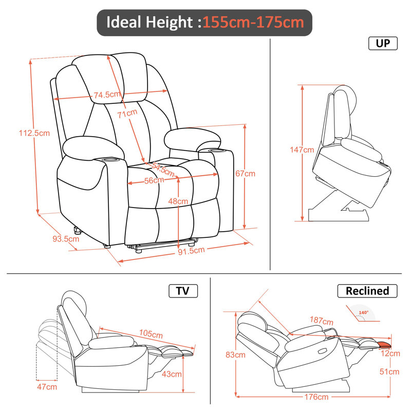 Rosmunda Riser Recliner with Massage