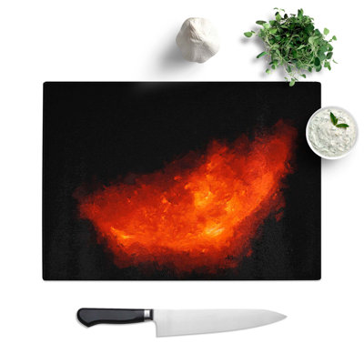 Glass Earth Shadow Blocking The Sun in Abstract Chopping Board