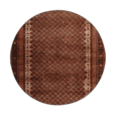 Tapis d'intérieur et d'extérieur brun Persian