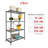 Origami 4 Tier Multipurpose Folding Storage Organizing Rack with Wheels-109920397
