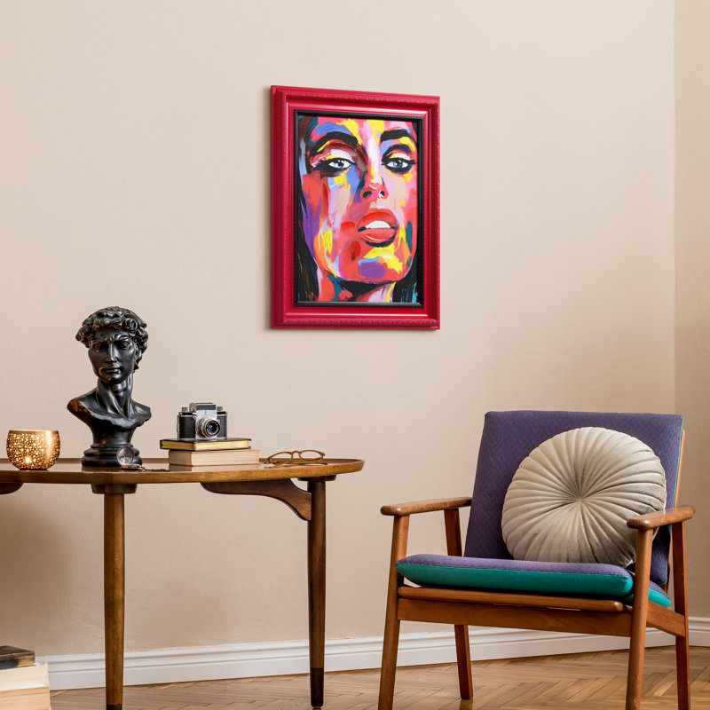 «Vivid Elegance», art mural en toile giclée sur toile avec cadre baroque bicolore