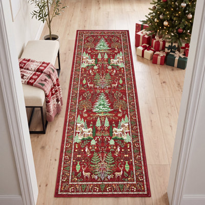 Rectangle Animal Print Washable Area Rug