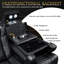 Fauteuil inclinable électrique 86,6 po 3 PC avec nappa de grain supérieur, relaxation entièrement réglable, charge intelligente, éclairage DEL RVB dynamique, NOIR
