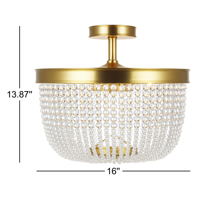 Crystal Semi Flush Mount