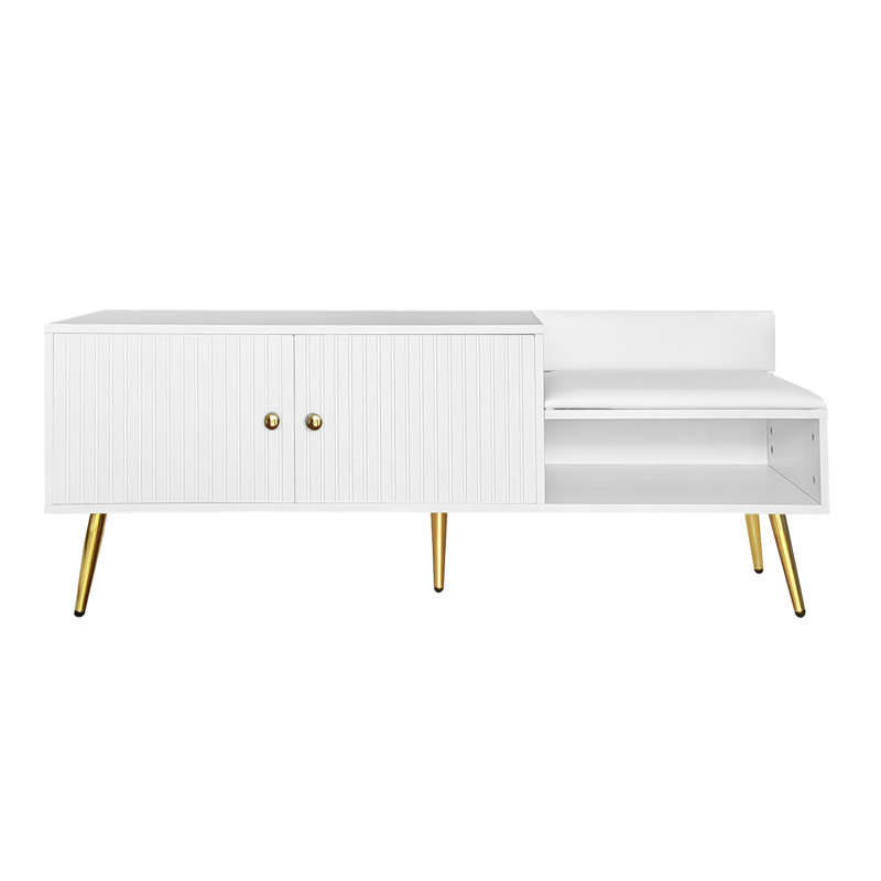 Banc de rangement pour chaussures Trexm, Blanc