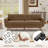 Cattaleya 78" Mid Century Modern Linen Upholstered Square Arms Sofa-1702384476