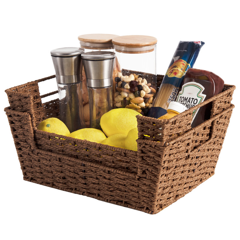Wicker Baskets for Organizing, Brown