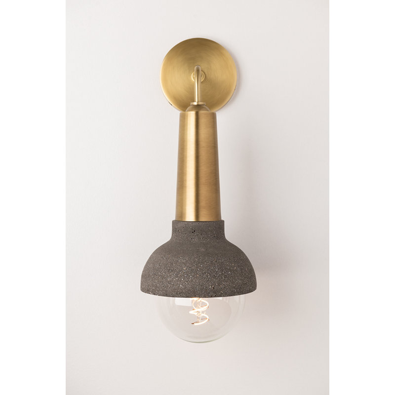 Macy 1 - Light Dimmable Armed Sconce, Aged Brass
