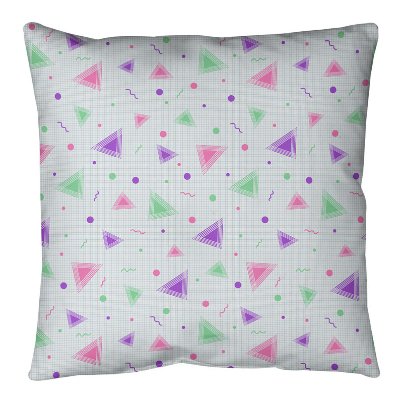 Coussin de sol géométrique Katelyn Elizabeth, 28 po x 28 po, Mauve / Rose