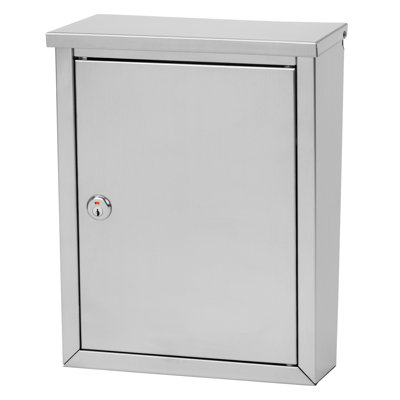 Regent Locking Wall Mount Mailbox Stainless Steel Satin