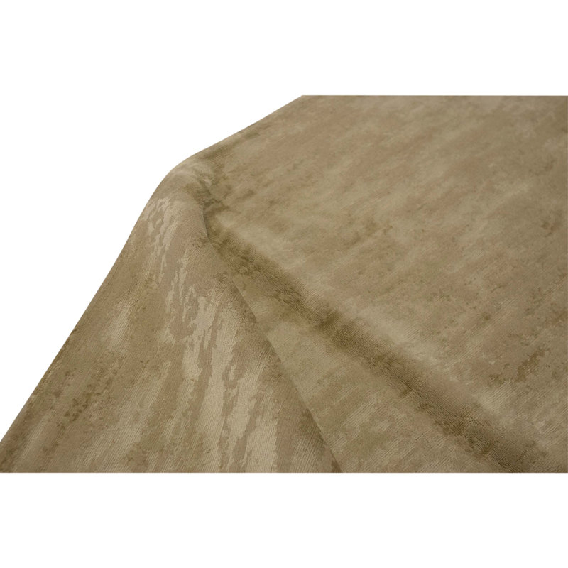 Hand Knotted Area Rug in Gold