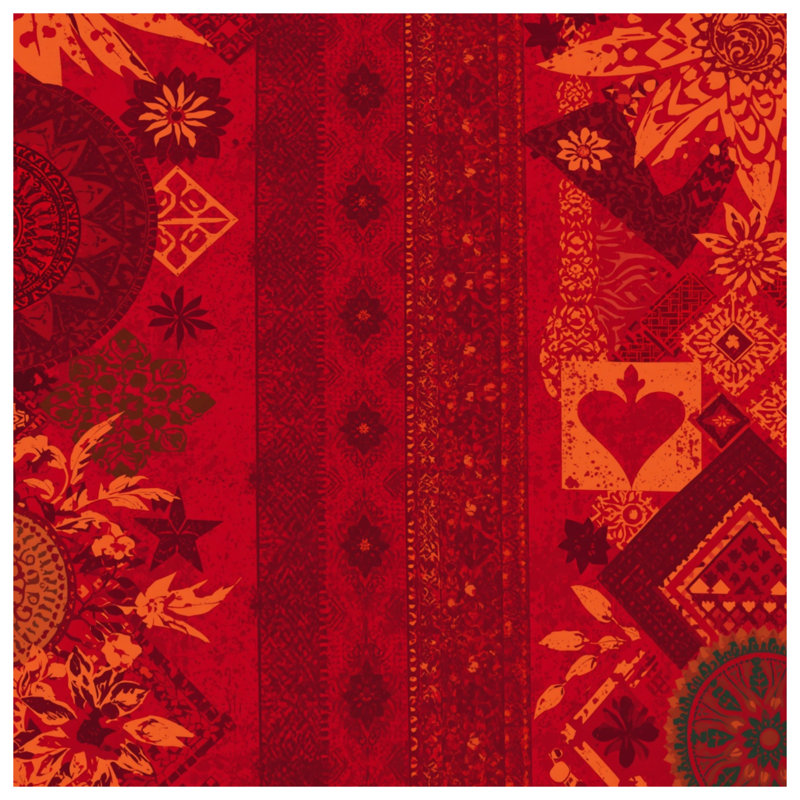 Red Bohemian Patchwork Duvet Covers, King