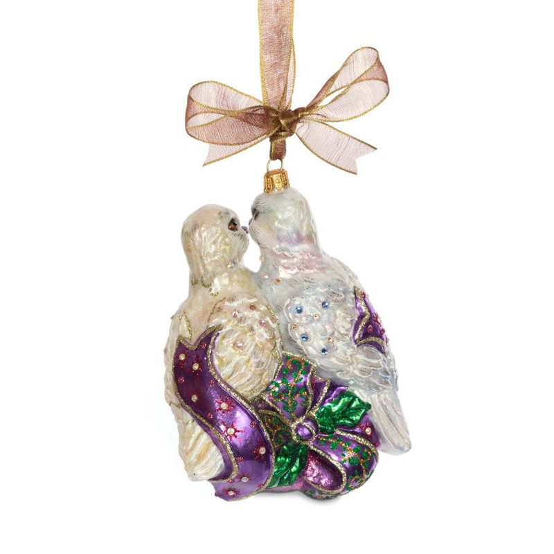 5.75'' Handmade Glass Animals Holiday Shaped Ornament
