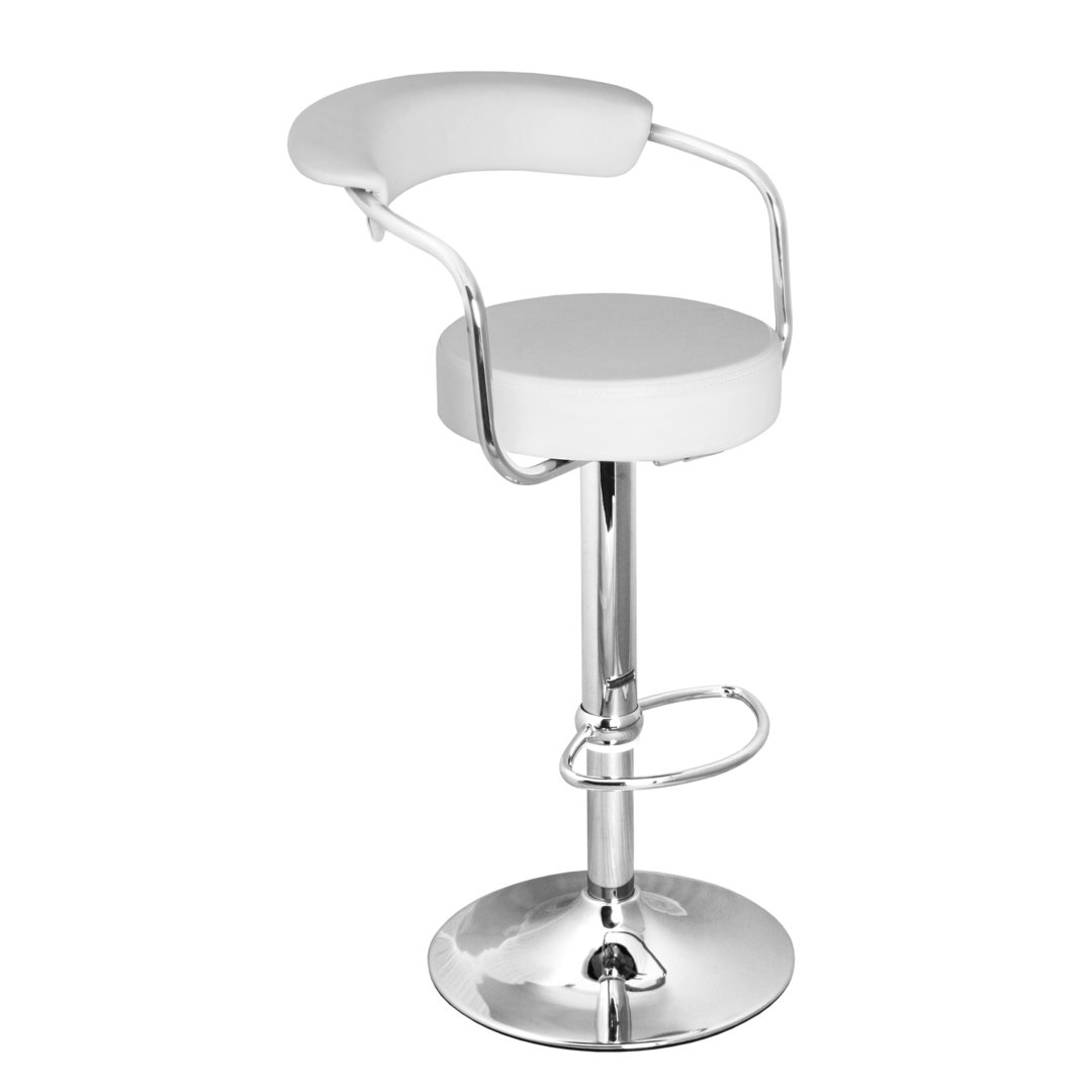 Zenith Swivel Upholstered Adjustable Height Counter Stool with Metal Frame