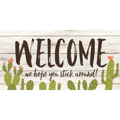 Welcome Cacti - Textual Art Print