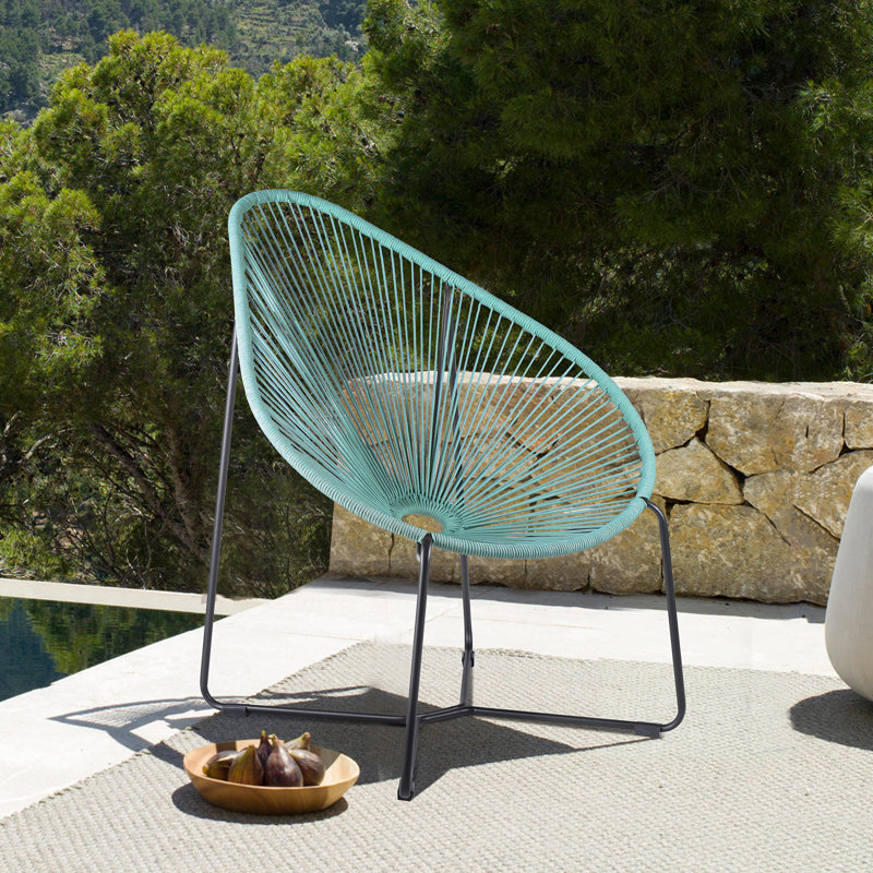 Chaise de patio avec coussins Champlost, Wasabi