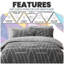 Teddy Fleece Geo Pattern Duvet Cover Set with Pillowcases, Soft Warm Winter Quilt Cover Bedding, Easy Care and Machine Washable-1544220882-1544220881