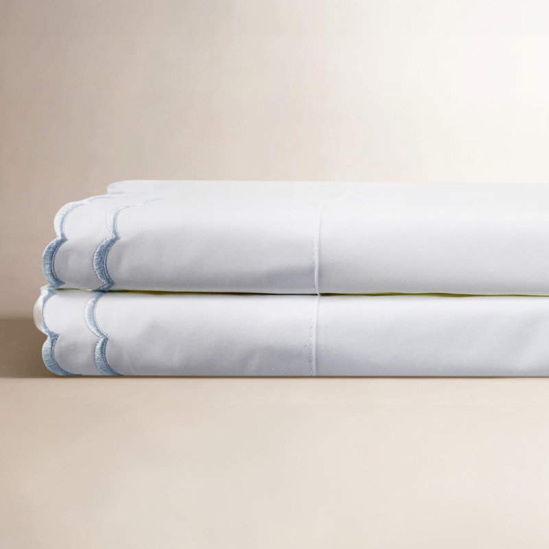 Bartlow - Set of 2, Blue/White, King Pillowcase