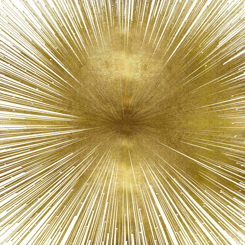 Or rayonnant - peinture sur toile tendue, H 12 po x l 12 po