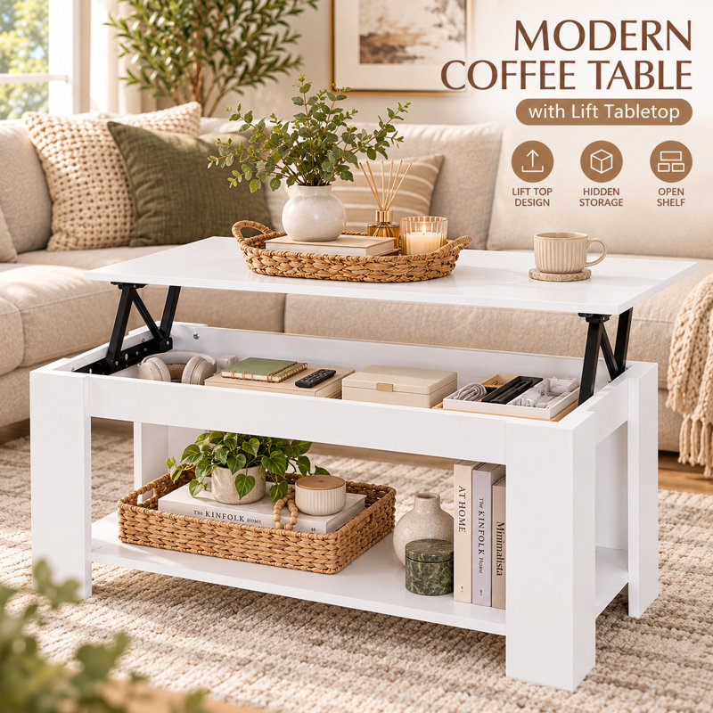 Cercis Coffee Table, White