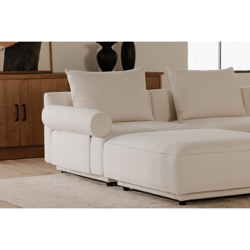 Catalya Upholstered Slipper Chair, Novax White Boucle, 30" H x 37.75" W x 37.75" D, No