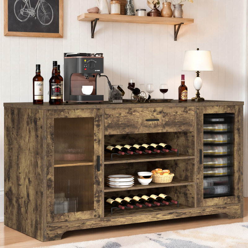 Armoire bar, Brun rustique