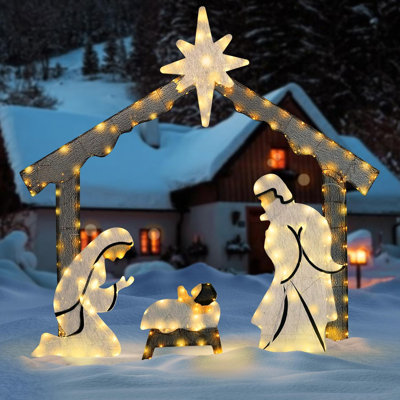 Crèche de Noël d'extérieur 6 pi Emila