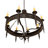 8 - Light Dimmable Wagon Wheel Chandelier