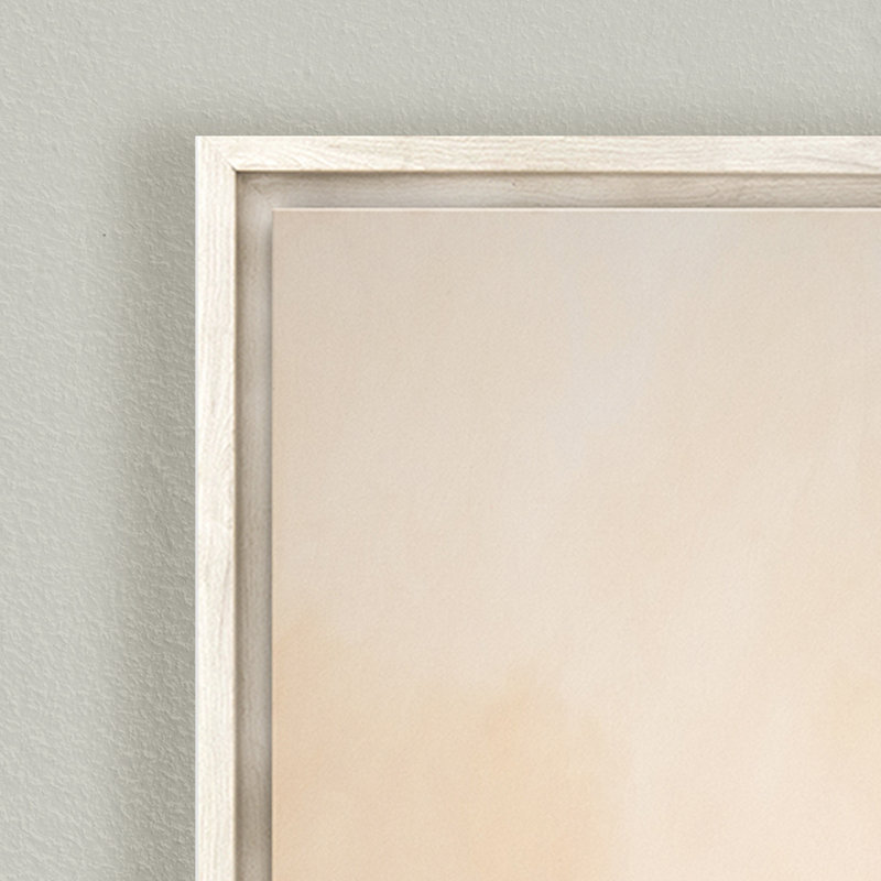 Abstract Underwater Clouds XIX by  - Floater Frame Print on Canvas, 20" H x 16" W x 2.375" D, Framed Canvas, Beige