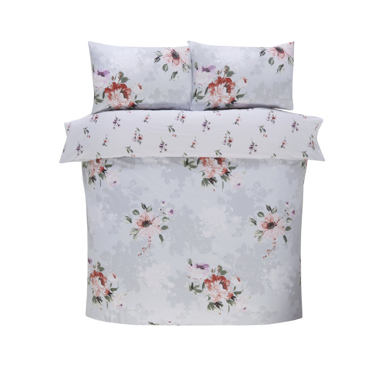 Windon Polyester Floral Duvet Cover Set with Pillowcases Included, Kingsize + 2 Standards Pillowcases