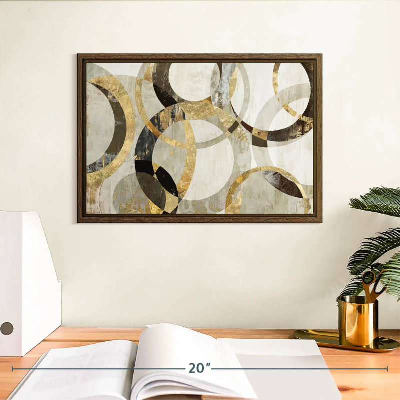 Overlaps, 13" X 9", Floating Frame Walnut
