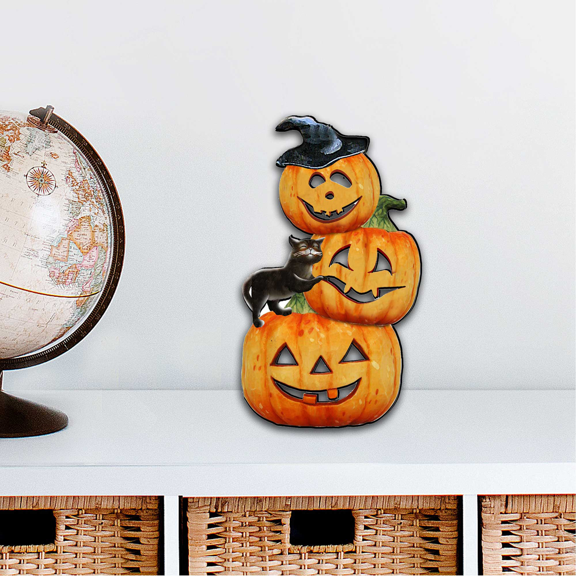 Home Accents Holiday 20 in. / 12 in. / 9 in. Lighted Jack-O