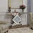Rillamas LED Lighting Mirrored Console Table Crushed Diamond Inlay